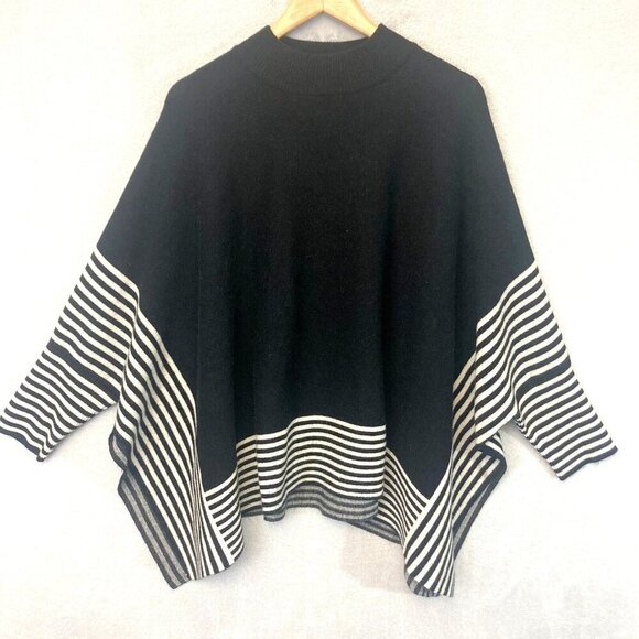 P Luca Milano Dolman Sleeve Sweater Womens Large / XL Boho Cape Pullover Poncho - Picture 1 of 14